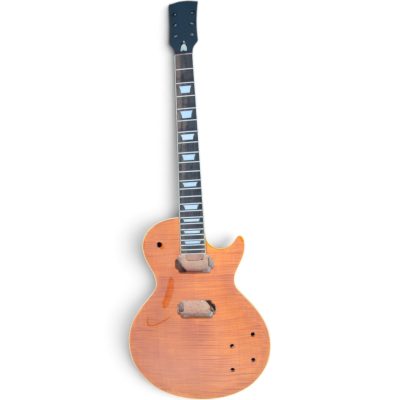 Custom Crown DIY Unfinished Honeyburst Flamed Maple Top Jimmy Page Finish Guitar - Image 2
