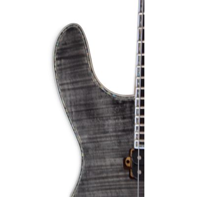 Custom Onyx Regius Gray Burst Flamed Maple Top 7 String Guitar - Image 6