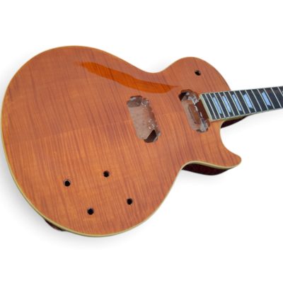 Custom Crown DIY Unfinished Honeyburst Flamed Maple Top Jimmy Page Finish Guitar - Image 7