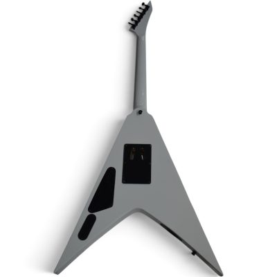 Custom Obsidian Flying V Padge White Red Blood Graphic Floyd Rose Tremolo Guitar - Image 5