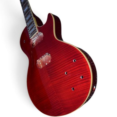 Custom Crown DIY Unfinished Wine Red Flamed Maple Top Pete Townshend Finish Guitar - Image 7