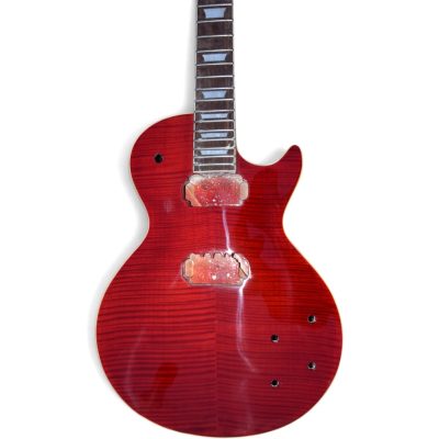 Custom Crown DIY Unfinished Wine Red Flamed Maple Top Pete Townshend Finish Guitar