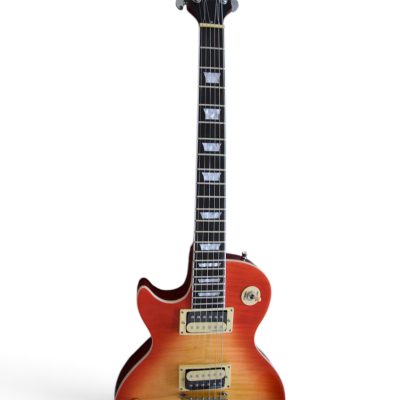 Custom Crown Left Handed Heritage Cherry Sunburst Jimmy Page Finish Electric Guitar - Image 8