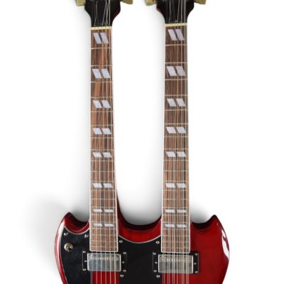 Custom Crown Left Handed SG Don Felder Red Double Neck 12 6 String EDS1275 Guitar - Image 10