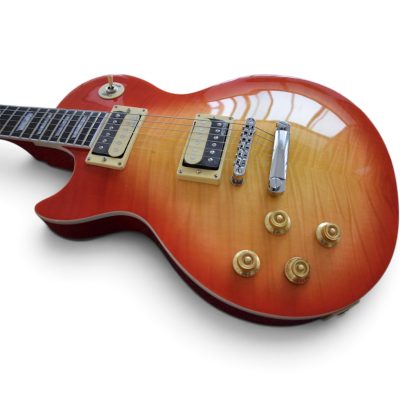 Custom Crown Left Handed Heritage Cherry Sunburst Jimmy Page Finish Electric Guitar - Image 5
