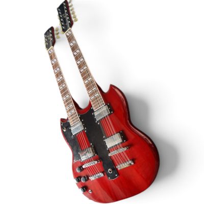 Custom Crown Left Handed SG Don Felder Red Double Neck 12 6 String EDS1275 Guitar - Image 12