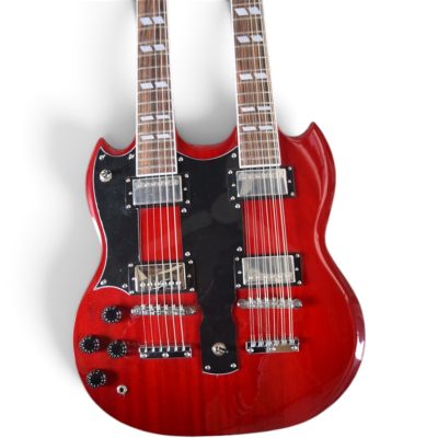 Custom Crown Left Handed SG Don Felder Red Double Neck 12 6 String EDS1275 Guitar