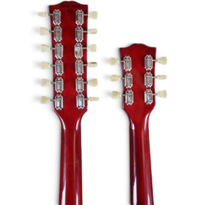Custom Crown Left Handed SG Don Felder Red Double Neck 12 6 String EDS1275 Guitar - Image 3