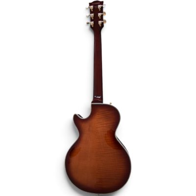 Custom Crown Supreme Bonamassa Brownburst Flamed Maple Top Fhole Electric Guitar - Image 8