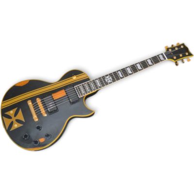 Custom Obsidian Iron Cross Matte Metallica Relic Distressed Aged Finish Guitar - Image 3