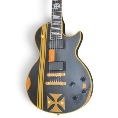 Custom Obsidian Iron Cross Matte Metallica Relic Distressed Aged Finish Guitar