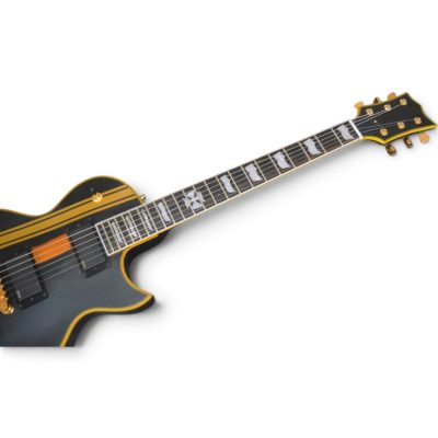 Custom Obsidian Iron Cross Matte Metallica Relic Distressed Aged Finish Guitar - Image 6