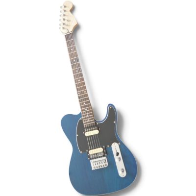 Custom Regent Transparent Blue High Gloss Electric Guitar - Image 5