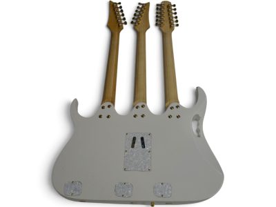 Custom Axis Steve Triple Neck White Jem 12 and 6 and 6 String Guitar Rosewood Fretboard - Image 6
