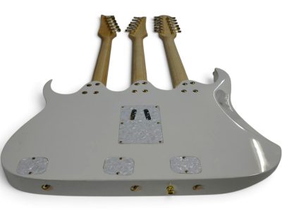 Custom Axis Steve Triple Neck White Jem 12 and 6 and 6 String Guitar Rosewood Fretboard - Image 7