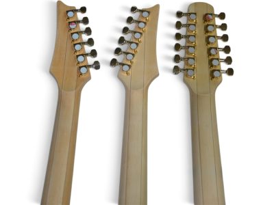 Custom Axis Steve Triple Neck White Jem 12 and 6 and 6 String Guitar Rosewood Fretboard - Image 8
