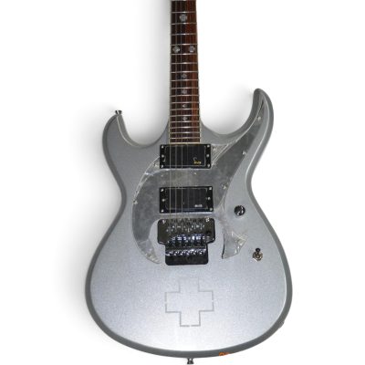 Custom Obsidian RZK 600 Richard Platinum Silver Floyd Rose Tremolo Guitar