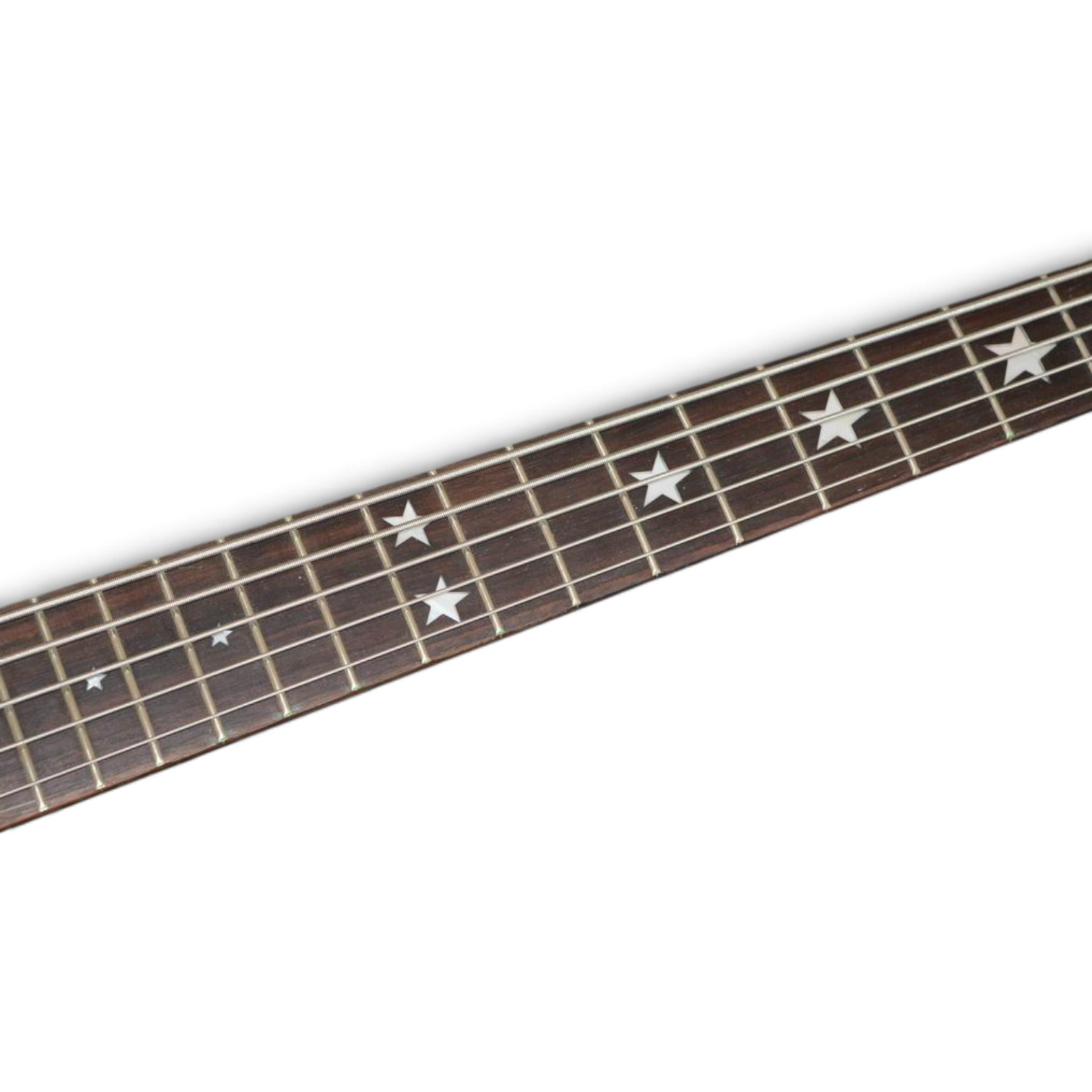 Custom Aether Bongo Green 5 String Bass Active Pickups Star Inlays - Image 5