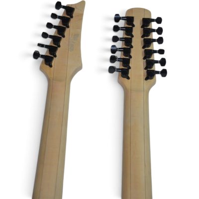 Custom Axis Steve Double Neck Tobacco Burst Jem 6 and 12 String Acoustic Guitar Tree Of Life Inlay - Image 9