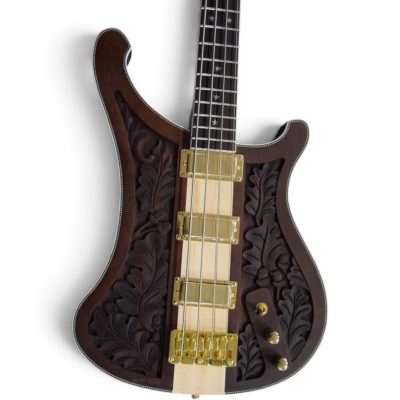 Custom Nova Lemmy Kilmister 4004 Walnut Engrave Carved 4 String Bass