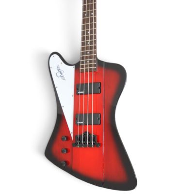 Custom Crown Nikki Left Handed Neck Through Body Thunderbird Burgundy 4 String Bass