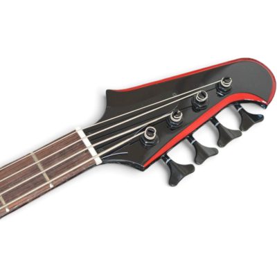 Custom Crown Nikki Left Handed Neck Through Body Thunderbird Burgundy 4 String Bass - Image 6