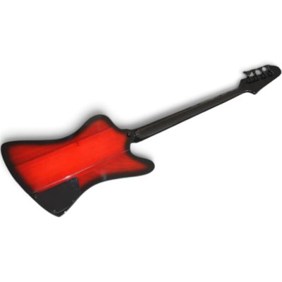 Custom Crown Nikki Left Handed Neck Through Body Thunderbird Burgundy 4 String Bass - Image 2