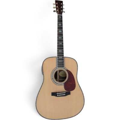 Custom Vertex Natural Solid Spruce Top Acoustic Electric Guitar D45 Fishman EQ - Image 3