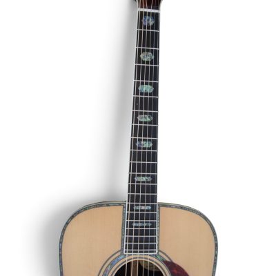 Custom Vertex Natural Solid Spruce Top Acoustic Electric Guitar D45 Fishman EQ - Image 5