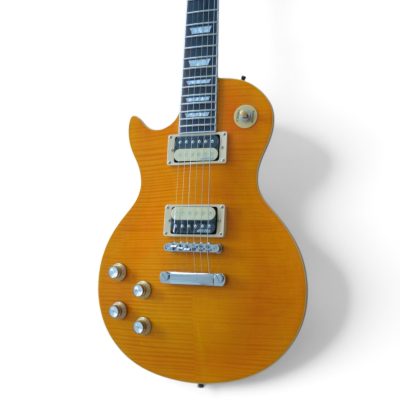 Custom Crown Slash Appetite Amber Flamed Maple Top Zebra Humbucker Pickups Electric Guitar