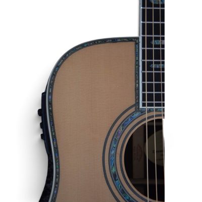 Custom Vertex Natural Solid Spruce Top Acoustic Electric Guitar D45 Fishman EQ - Image 7