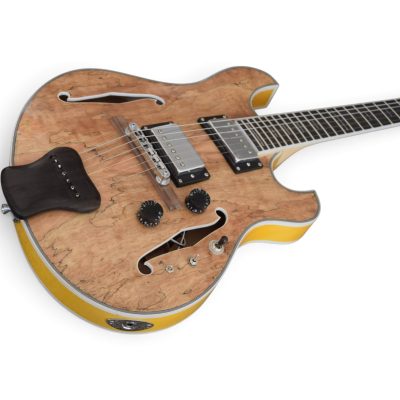 Custom Vesper Region G2 Natural Spalted Electric Guitar Ebony Tailpiece - Image 7