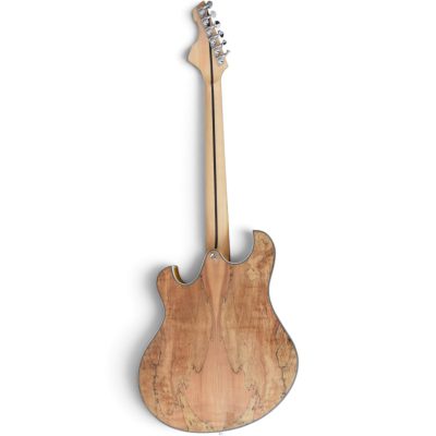Custom Vesper Region G2 Natural Spalted Electric Guitar Ebony Tailpiece - Image 2