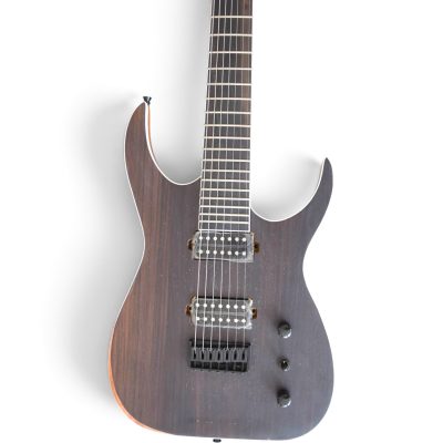 Custom Topaz Black Machine Rosewood 7 String Electric Guitar