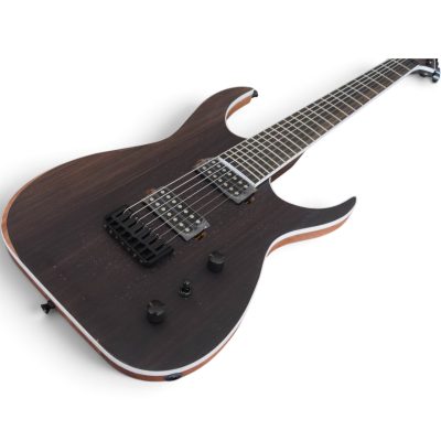 Custom Topaz Black Machine Rosewood 7 String Electric Guitar - Image 8