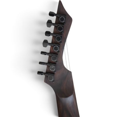 Custom Topaz Black Machine Rosewood 7 String Electric Guitar - Image 11