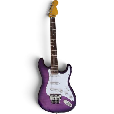 Custom Regent Eric Clapton Purple Flamed Maple Top Floyd Rose Tremolo Guitar - Image 3