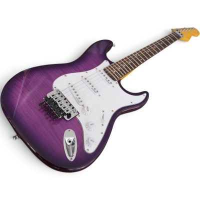 Custom Regent Eric Clapton Purple Flamed Maple Top Floyd Rose Tremolo Guitar - Image 6