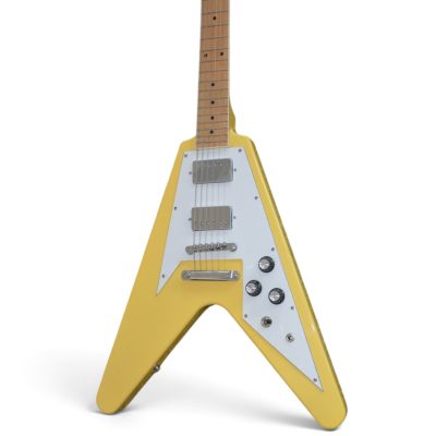 Custom Crown Flying V Jimi TV Yellow Electric Guitar