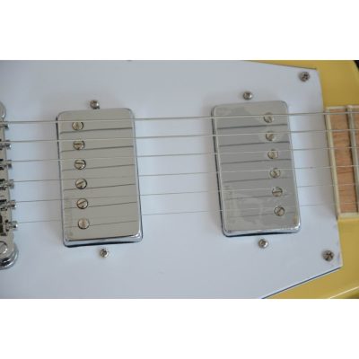 Custom Crown Flying V Jimi TV Yellow Electric Guitar - Image 7