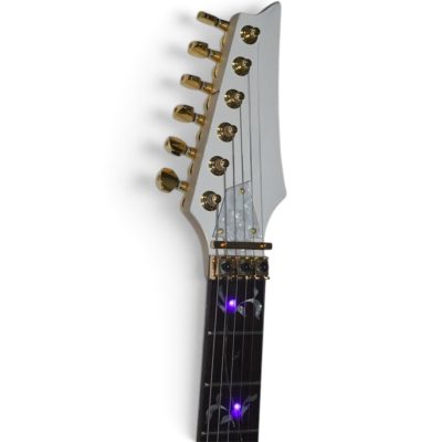 Custom Axis Plexiglass Acrylic Lucite Purple Violet LED Tremolo Guitar Jem Tree Of Life Inlay Rosewood Fretboard - Image 9