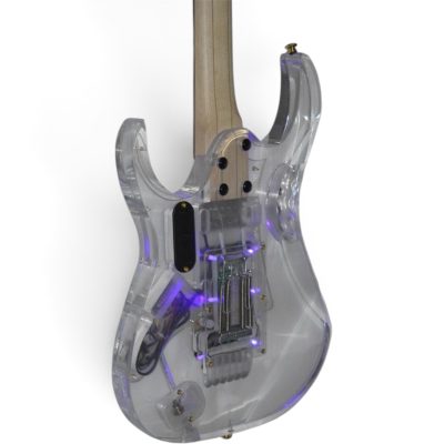 Custom Axis Plexiglass Acrylic Lucite Purple Violet LED Tremolo Guitar Jem Tree Of Life Inlay Rosewood Fretboard - Image 8