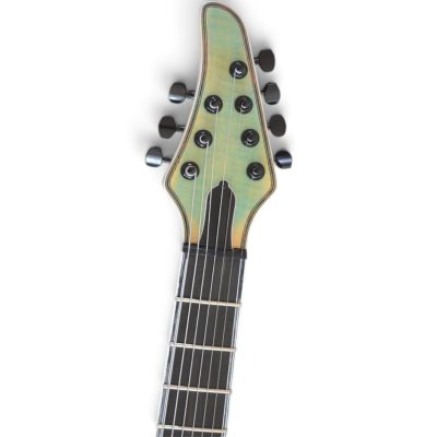 Custom Onyx Regius Gothic Monolith Black Pored Red Matte Finish 7 String Guitar - Image 8