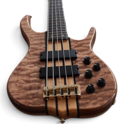 Custom Denver Smith Elite BSR Natural Quilted Maple 5 String Bass - Image 8