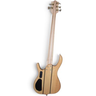 Custom Denver Smith Elite BSR Natural Quilted Maple 5 String Bass - Image 3