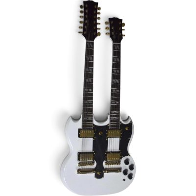 Custom Crown SG Don Felder Arctic White EDS1275 Double Neck 12 6 String Guitar - Image 3