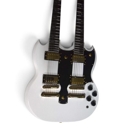Custom Crown SG Don Felder Arctic White EDS1275 Double Neck 12 6 String Guitar