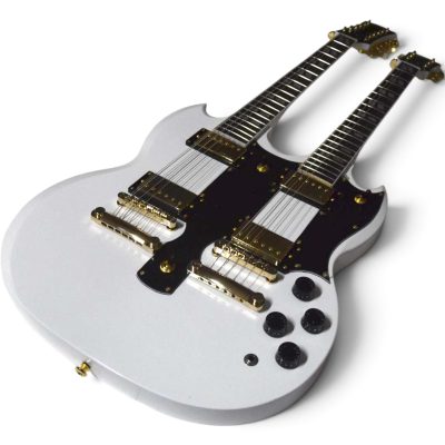 Custom Crown SG Don Felder Arctic White EDS1275 Double Neck 12 6 String Guitar - Image 7