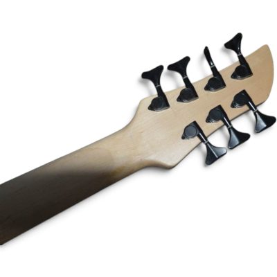 Custom Tornado Natural Finish 7 String Fretless Bass Humbucker Soapbar Pickups No Inlays - Image 6