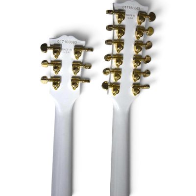 Custom Crown SG Don Felder Arctic White EDS1275 Double Neck 12 6 String Guitar - Image 2